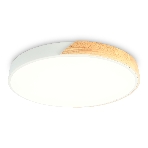Потолочный светодиодный светильник Ambrella light FZ1301 WH/LW белый/светлое дерево 45W 5000K D500*50 (без ПДУ), фото 1
