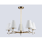 Люстра Ambrella light LH75044/5 BS/WH латунь/белый E14*5 max 40W D700*580, фото6