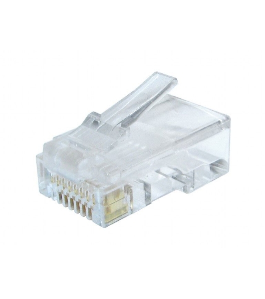 Вилка RJ-45 (8P8C) LC-8P8C-002 универсальная cat.6, контакты 30 микродюймов' (100 шт.)