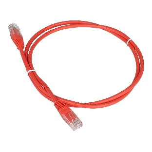 Патч-корд LANMASTER TWT UTP cat.5e, с заливными колпачками, 3.0 м, красный