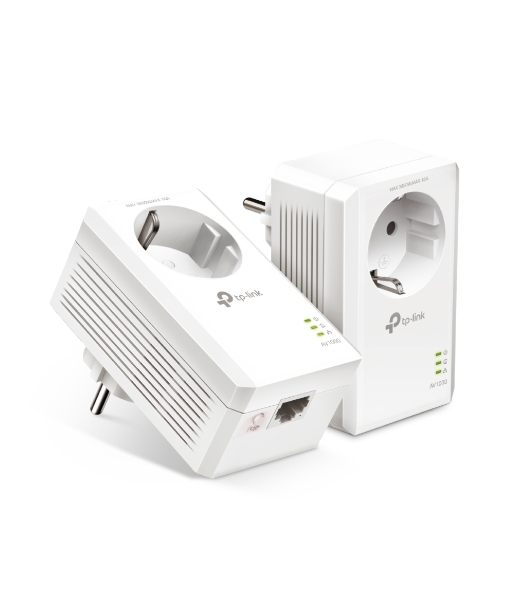Сетевой адаптер TP-Link AV1000 Gigabit Passthrough Powerline Starter KitSPEED: 1000 Mbps PowerlineSPEC: Broadcom CPU, HomePlug AV2, 1+1 Gigabit PortFEATURE: Plug and Play, tpPLC Utility, Pair for More Security, Extra Power SocketKIT: 2× TL-PA7017P'