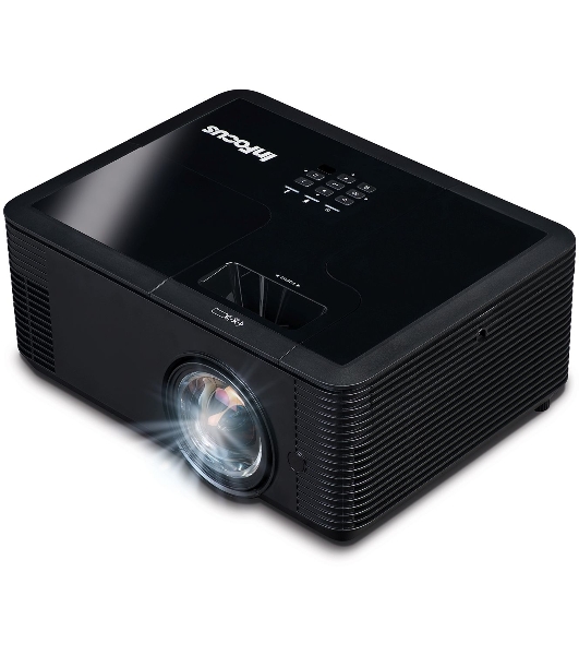 Проектор INFOCUS IN136ST DLP, 4000 ANSI Lm,WXGA (1280x800), 28500:1, 0.521:1, 3.5мм in,Composite video, VGA, HDMI 1.4a x3 (поддержка 3D), USB-A (для SimpleShare и др.), лампа 15000ч.(ECO mode),3.5мм out, Monitor out(VGA),RS232,RJ45,21дБ, 4,5 кг.