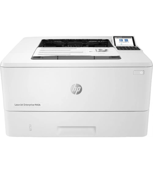 Принтер лазерный HP LaserJet Enterprise M406dn (3PZ15A), A4, ч/б, печ. до 40 стр/мин., 1200 x 1200 dpi, USB, RJ-45, Air Print, Mopria