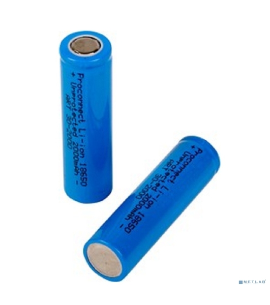 Аккумулятор PROconnect 18650 unprotected Li-ion 2000 mAh 3.7 В