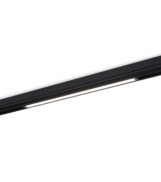 Управляемый светодиодный светильник для шинопровода Magnetic Ambrella light GL1292 BK черный IP20 24W 3000K-6400K 220V 120° 562*25*42 (Без ПДУ)