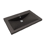 Тумба под раковину Bau Stil Loft black brushed, раковина кварцевая BAU Stil 75, черный металлик, смеситель Dream Black, черный, фото10