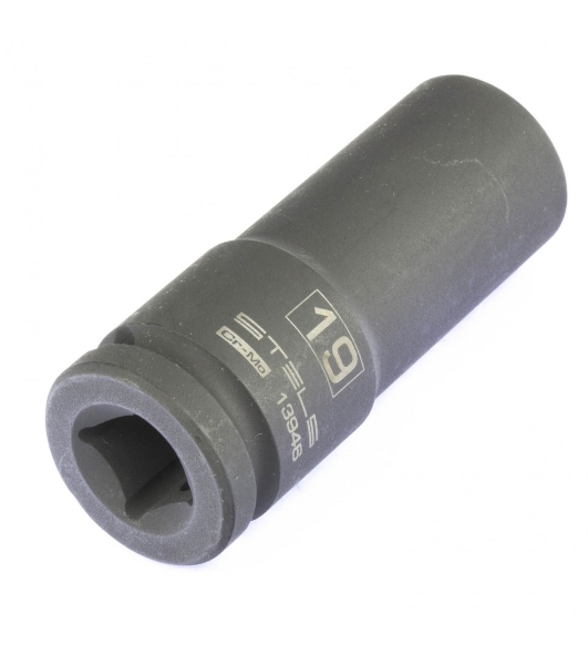 Головка ударная удлиненная шестигранная Stels 19 мм, 1/2', CrMo