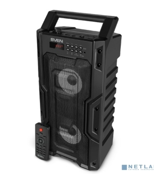 Колонка портативная Sven PS-435 черный 20W 2.0 BT/3.5Jack/USB 10м 2000mAh
