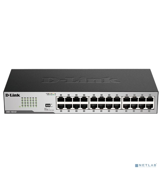 Коммутатор D-Link DGS-1024D/J1A, 24×1 Гбит/с, неуправляемый