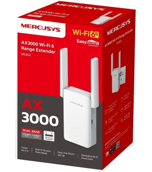 Усилитель Wi-Fi сигнала Mercusys ME80X AX3000