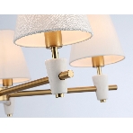 Люстра Ambrella light LH75044/5 BS/WH латунь/белый E14*5 max 40W D700*580, фото4