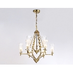 Светильник Ambrella light TR3233/6+3 BS/FR латунь/белый матовый E14*9 max 40W D730*720, фото3