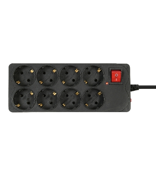 Сетевой фильтр Buro 800SH-3-B 3 м, 8 розеток, черный, коробка