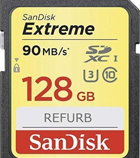 Флеш карта SD 128Gb SanDisk SDXC Class 10 V30 UHS-I U3 Extreme 180MB/s