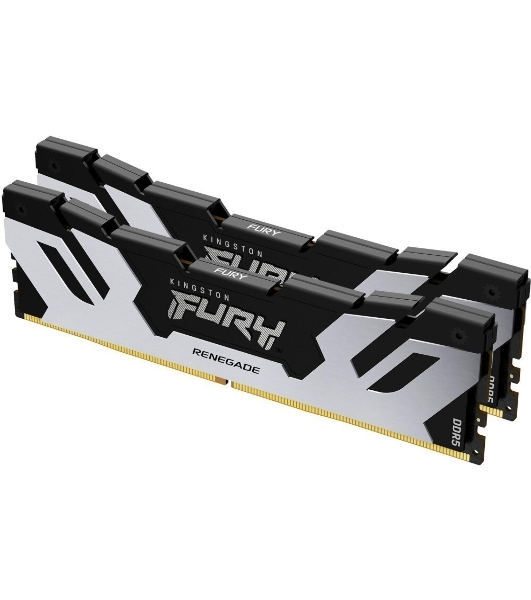 Оперативная память Kingston Fury Renegade, DDR5, 96Gb (2x48GB), 6000MHz, CL32, DIMM, с радиаторами, серебристый/черный