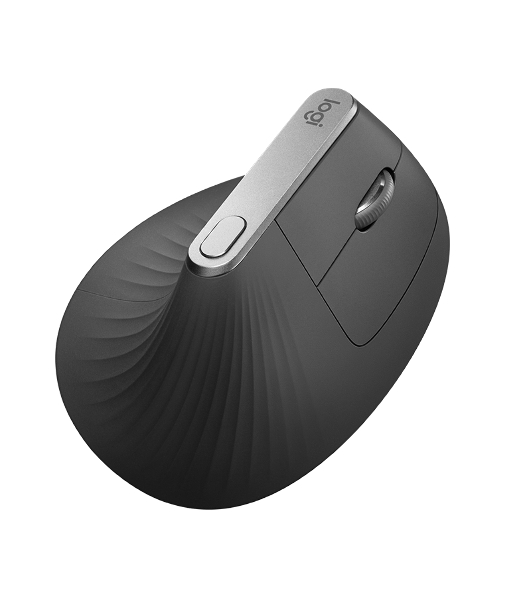 Мышь беспроводная/проводная Logitech MX Vertical графитовый, 4000 dpi, радиоканал, Bluetooth, USB, кнопки - 6