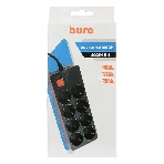 Сетевой фильтр Buro 800SH-3-B 3 м, 8 розеток, черный, коробка, фото5