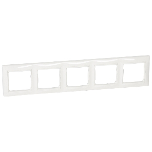 Рамка 5 постов, горизонтальная, Белый Valena Classic DIY