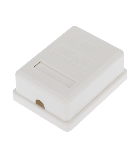 Розетка компьютерная внешняя Rexant 1-порт RJ-45 (8P8C), UTP неэкранированная, категория 6