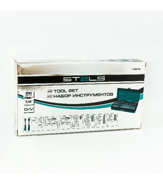 Набор торцевых головок с трещоткой Stels 1/2' и 1/4', 68 предм.