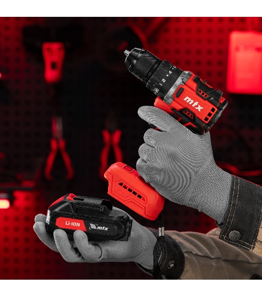 Дрель-шуруповерт MTX CIDS-BL-20, 20 В, 2 Ач, 60 Нм, бесщеточный, ударный