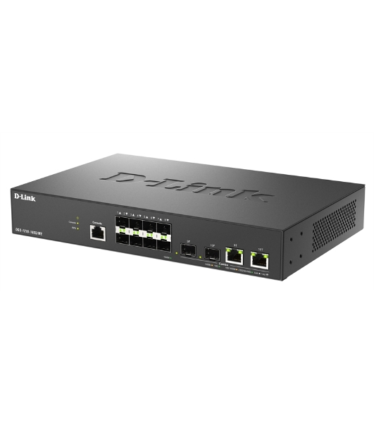 Коммутатор D-Link DGS-1210-10XS/ME/C1A, 8×1 Гбит/с SFP + 2×10 Гбит/с Combo, управляемый