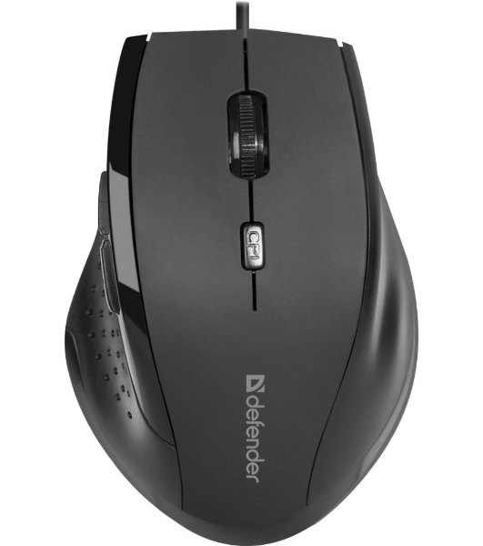 Мышь проводная Defender Accura MM-362 черный, 1600 dpi, USB, кнопки - 6