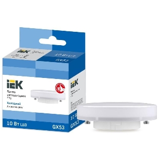 Лампа светодиодная IEK LLE-T80-10-230-65-GX53 T75 таблетка 10Вт 230В 6500К GX53