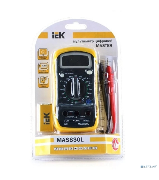 Мультиметр цифровой Master MAS830L IEK TMD-3L-830