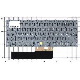 Клавиатура для ноутбука Lenovo Flex 5-14 серая без подсветки