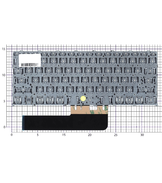 Клавиатура для ноутбука Lenovo Flex 5-14 серая без подсветки