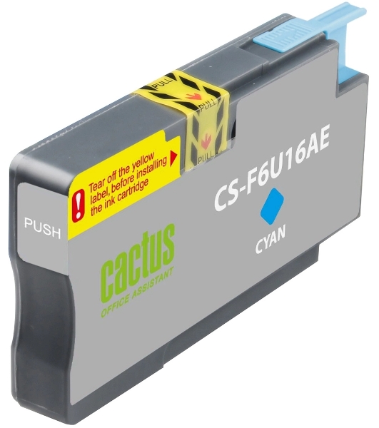 Картридж струйный Cactus CS-F6U16AE (953XL) голубой (26 мл) для HP OJ Pro 7740/8210/8218/8710/8715