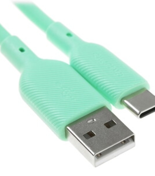 Кабель Qumo Type-С кабель, 1м, USB 2.0, 5В, 2А, 10Вт, тканевая оплетка, стальной коннектор, серый космос
