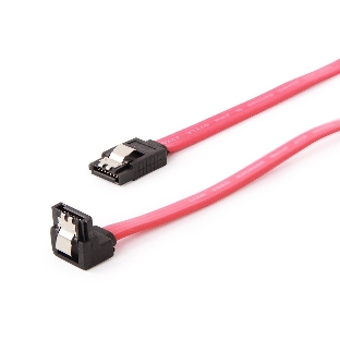 Кабель интерфейсный SATA Cablexpert CC-SATAM-DATA90, 50 см, угловой разъем, 7pin/7pin, защелка, пакет