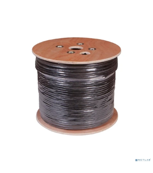 Кабель витая пара Rexant U/UTP, cat.5e, PE, 10PR, 24AWG, OUTDOOR, SOLID, черный, 305м