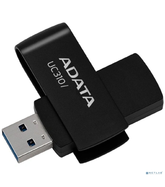 Флешка USB ADATA UC310 (UC310-64G-RBK), 64Gb, USB 3.2, R/W 100/30, черный