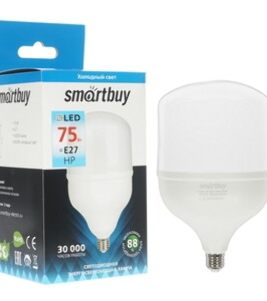 Светодиодная (LED) Лампа Smartbuy-HP-75W/6500/E27