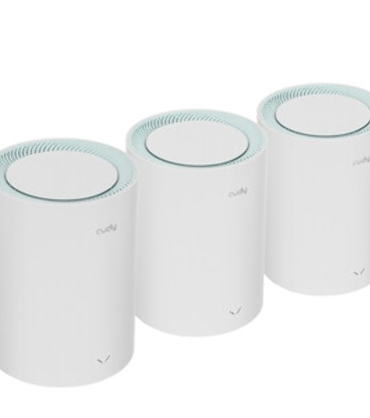 Бесшовный Mesh роутер Cudy M1300 (M1300 3-PACK) AC1200 10/100/1000BASE-TX/Wi-Fi белый (упак.:3шт)