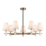 Люстра Ambrella light LH75045/7 BS/WH латунь/белый E14*7 max 40W D840*580, фото8