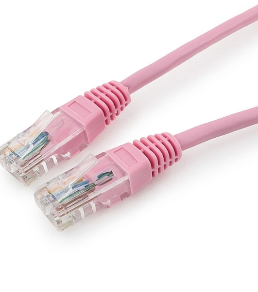 Патч-корд UTP Cablexpert cat.5e, 0.25м, литой, многожильный, розовый