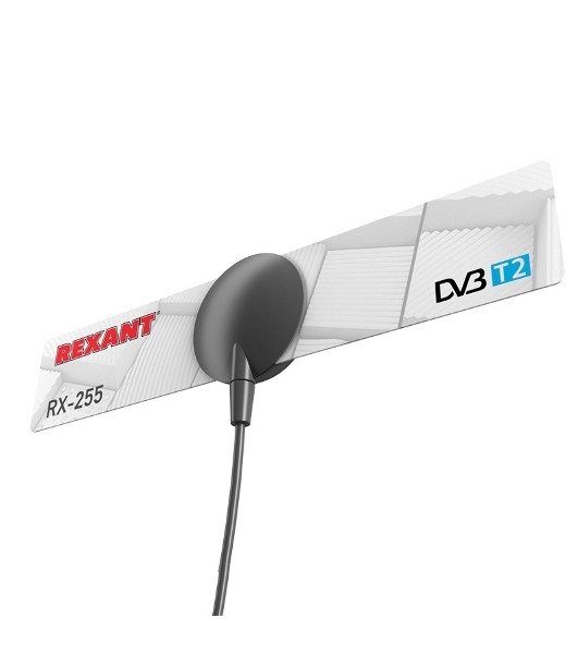 ТВ антенна Rexant комнатная для цифрового телевидения DVB-T2 на присоске, RX-255