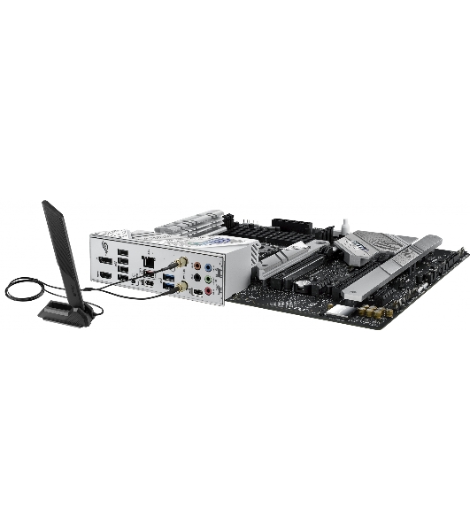 Материнская плата ASUS ROG STRIX B760-A GAMING WIFI, LGA 1700, Intel B760, 4xDDR5, 4xSATA, 3xM.2, 1xPCIe 5.0 x16, 1xPCIe 3.0 x4, 1xHDMI, 1xDP, 1x 2.5Gb LAN, 1xUSB-A 3.2 Gen 2, 2xUSB-A 3.2 Gen 1, 4xUSB 2.0, 5x3.5 мм, 7.1, Standard-ATX