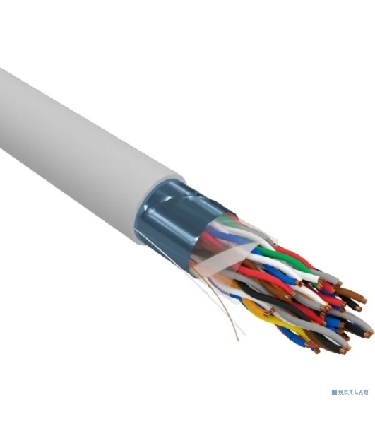 Кабель витая пара Rexant F/UTP, cat.5e, PVC, 25PR, 24AWG, INDOOR, SOLID, серый, 305м