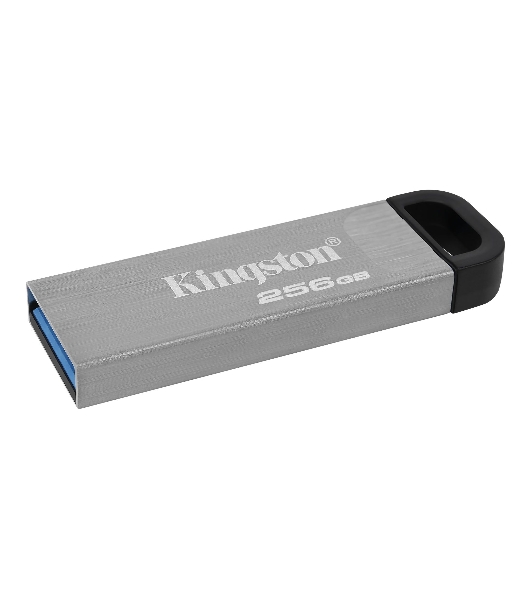 Флешка USB Kingston DataTraveler KYSON (DTKN/256GB), 256Gb, USB 3.2 Gen 1, R/W 200/60, серебристый/черный
