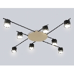 Потолочный светильник Ambrella light FL51760/8 BK/GD черный/золото GX53/8 max 12W 870*870*95, фото8