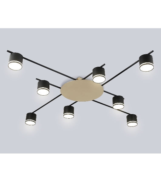 Потолочный светильник Ambrella light FL51760/8 BK/GD черный/золото GX53/8 max 12W 870*870*95