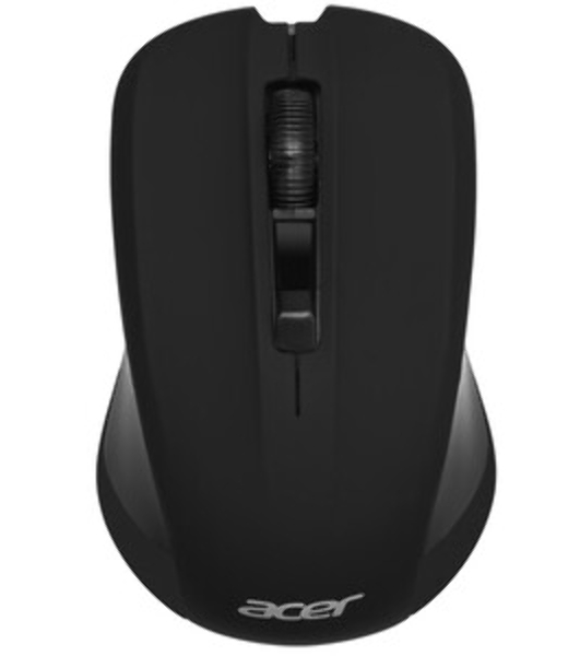 Мышь беспроводная Acer OMR010 черный, 1200 dpi, радиоканал, USB, кнопки - 3