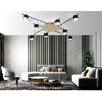 Потолочный светильник Ambrella light FL51760/8 BK/GD черный/золото GX53/8 max 12W 870*870*95, фото7