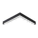 Светильник светодиодный угловой для шинопровода Magnetic Ambrella light GL1299 BK черный IP20 24W 3000K-6400K 220V 120° 342*367*42 (Без ПДУ), фото9