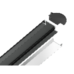 Алюминиевый профиль Ambrella light GP1001BK черный 2000*21.5*6.8, фото11